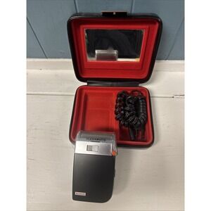 Vintage Schick 400 Flexamatic Shaver Case Flexible Soft Head Razor Trimmer Works